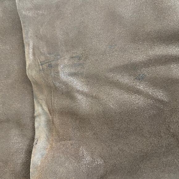 Cache Suede Leather Pants SZ8 Bootcut Y2K Vintage Metallic Bronze Brown Boho - Picture 13 of 13